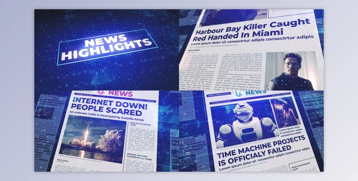 Download News Clips Highlights (Videohive 52480424) - AE Project