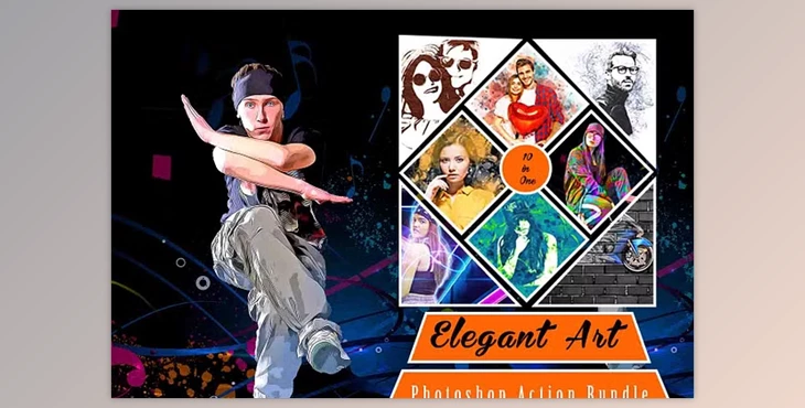 Download Elegant Art Photoshop Action Bundle Creative Market – 12709885