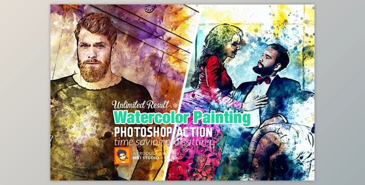 Download Watercolor Painting Photoshop Action Creative Market – 2587754