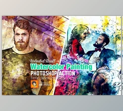 Download Watercolor Painting Photoshop Action Creative Market – 2587754