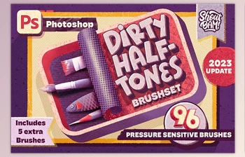 Download <span class='badge badge-warning'>Dirty</span> Halftones Photoshop Brush Set Creative Market – 12698601