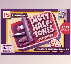 Download Dirty Halftones Photoshop Brush Set Creative Market – 12698601