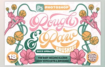 Download Rough & Raw <span class='badge badge-warning'>Photoshop</span> Brush Set Creative Market – 12698167