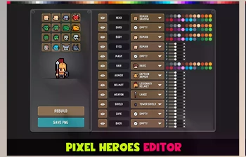 Download Unity Assets - Unity <span class='badge badge-warning'>2D</span> Pixel Heroes: Fantasy Editor v2.7