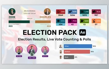 Download Election <span class='badge badge-warning'>Pack</span> – Results, Live Counting, Poll, Survey (<span class='badge badge-warning'>Videohive</span> 52522832) - AE Project