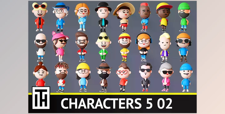 Download Unity 3D-Models Characters 5 02 v1.0