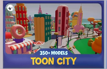 Download Unity 3D-Models Cartoon City with Toon <span class='badge badge-warning'>Shader</span> v1.0
