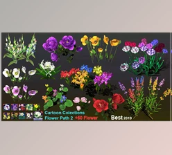 Download Unity 3D-Models Cartoon Colections Flower Path 2 v1.1
