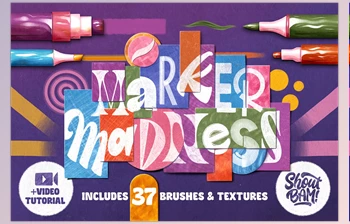 Download Marker Madness <span class='badge badge-warning'>Procreate</span> <span class='badge badge-warning'>Brush</span> Set Creative Market – 42244381