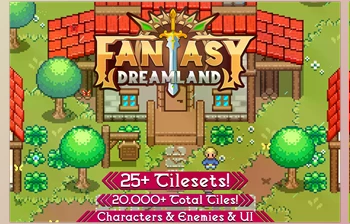 Download Unity Assets - <span class='badge badge-warning'>2D</span> TopDown Tilesets Fantasy Dreamland v5.4.1