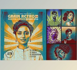 Download Grain Retro Poster Effect - 278535662