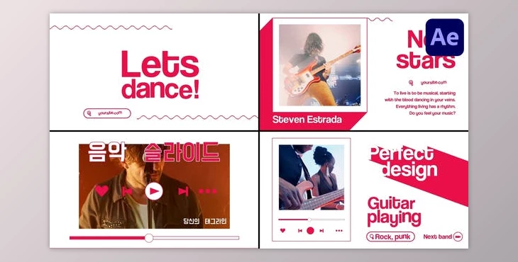 Download Music Slides for After Effects (Videohive 52704023) - AE Project