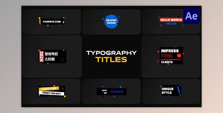 Download Typography Titles for After Effects (Videohive 52681003) - AE Project
