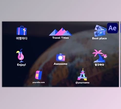 Download Travel Icons And Titles for After Effects (Videohive 52699034) - AE Project
