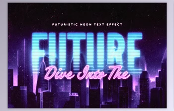 Download Futuristic Neon Text <span class='badge badge-warning'>Effect</span> - 278460990