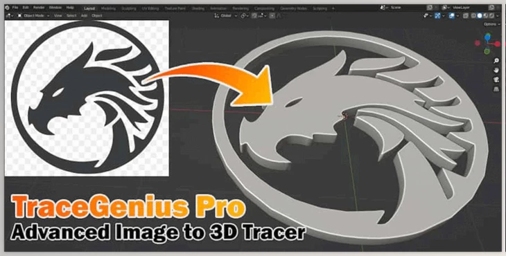 Blender Market - Download Tracegenius Pro v3.2 – Advanced 2D Image To 3D Tracer