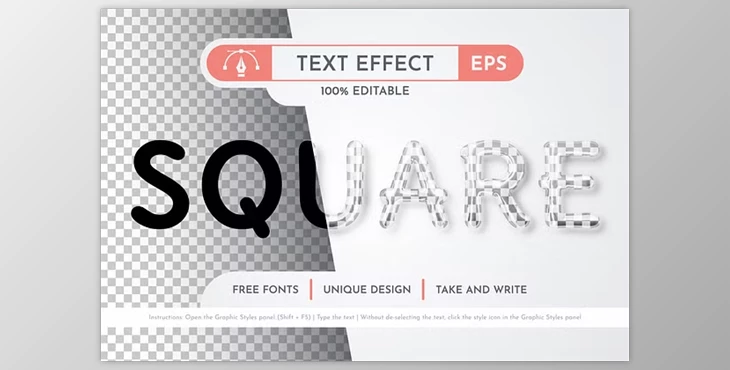Download Checkered Glass Editable Text Effect - 196281122
