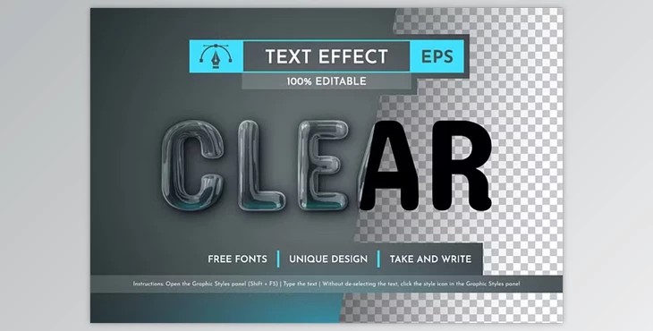 Download Clear Editable Text Effect - 196280193