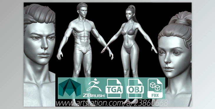 Download Artstation – Fantasy Female and Male Body