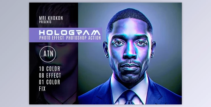 Download Hologram Photoshop Action - 279394729
