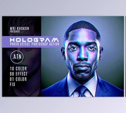 Download Hologram Photoshop Action - 279394729