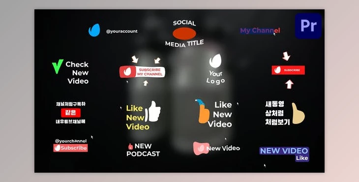 Download Social Media Buttons And Titles for Premiere Pro (Videohive 52531334)