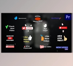 Download Social Media Buttons And Titles for Premiere Pro (Videohive 52531334)