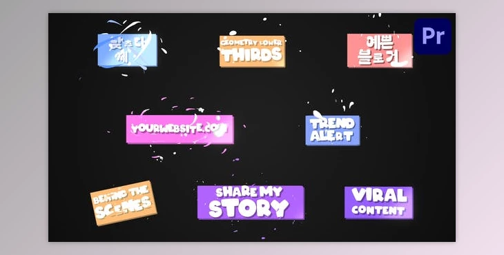 Download Funny Geometry Lower Thirds for Premiere Pro (Videohive 52532097)