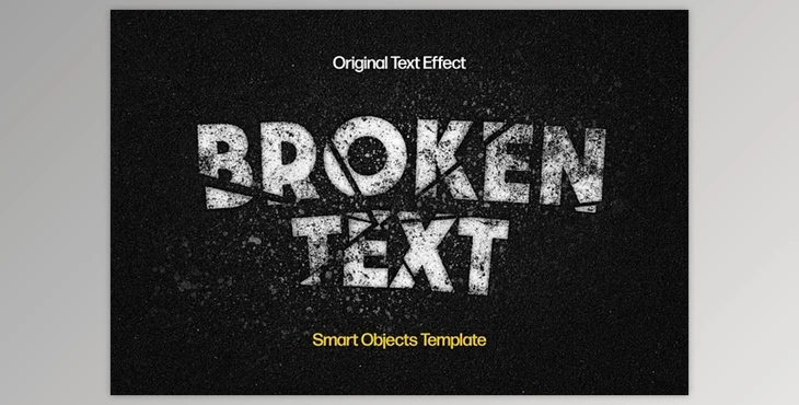 Download Smashed Broken Text Effect - 278615824