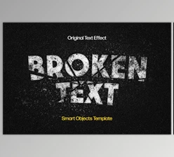 Download Smashed Broken Text Effect - 278615824