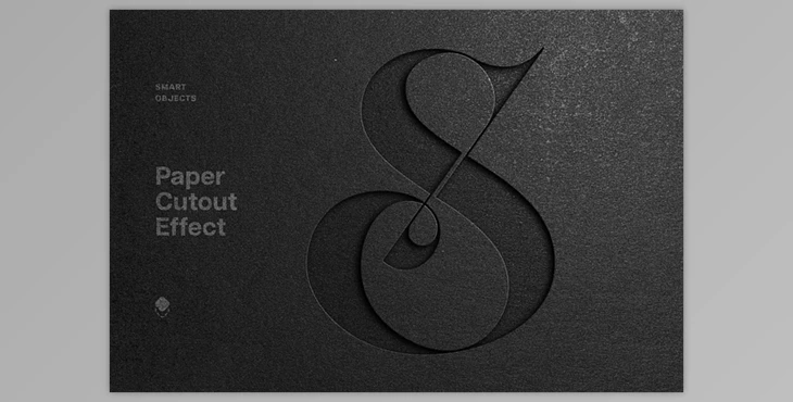 Download Dark Cutout Paper Mockup - 256624272