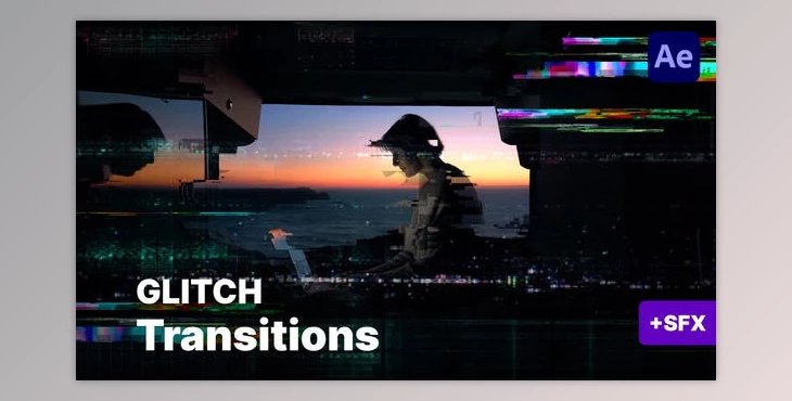 Download Seamless Glitch Transitions (Videohive 52989682) - AE Project