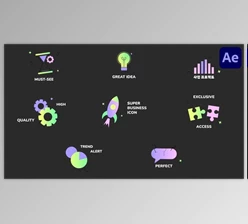 Download Business Icons And Titles for After Effects (Videohive 52543651) - AE Project