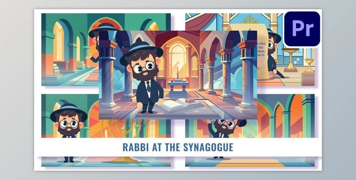 Download 5 Concepts Flat Character Rabbi MOGRTs For Premiere Pro (Videohive 52590898)