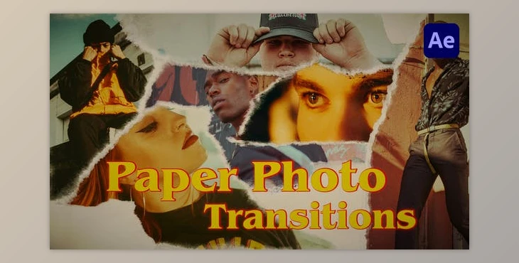 Download Paper Photo Transitions (Videohive 52947508) - AE Project
