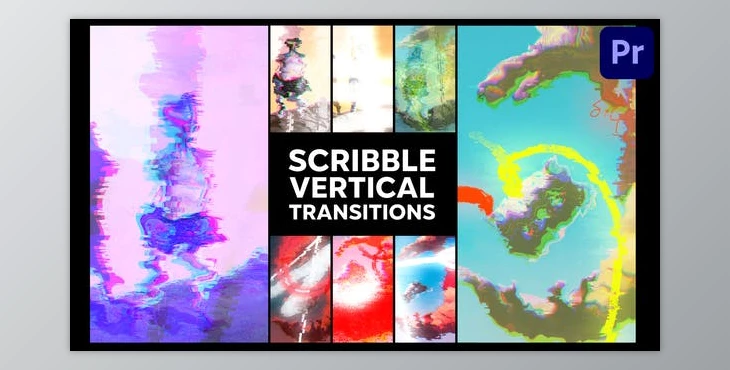 Download Scribble Vertical Transitions | Premiere Pro MOGRT (Videohive 52610136)