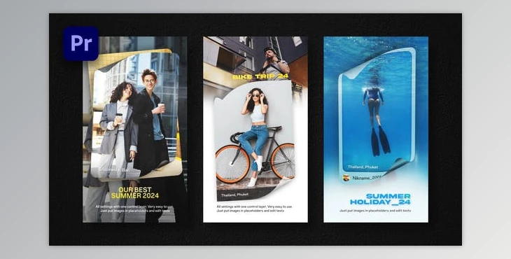 Download Page Turn Slideshow Reels | Premiere Pro (Videohive 52609199)