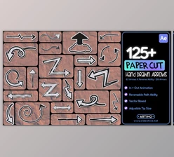 Download 125+ Paper Cut Hand Drawn Arrows (Videohive 52789547) - AE Project