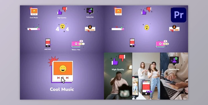 Download Internet Browser Interface Icons And Titles for Premiere Pro (Videohive 52634453)