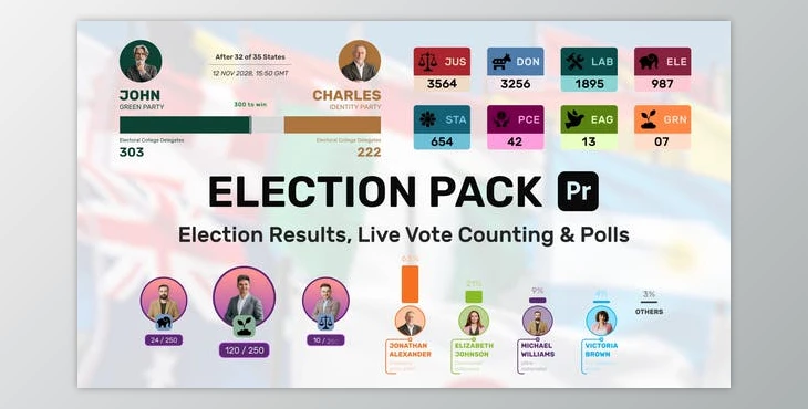 Download Election Pack - Results, Live Counting, Poll, Survey (Videohive 52600712)