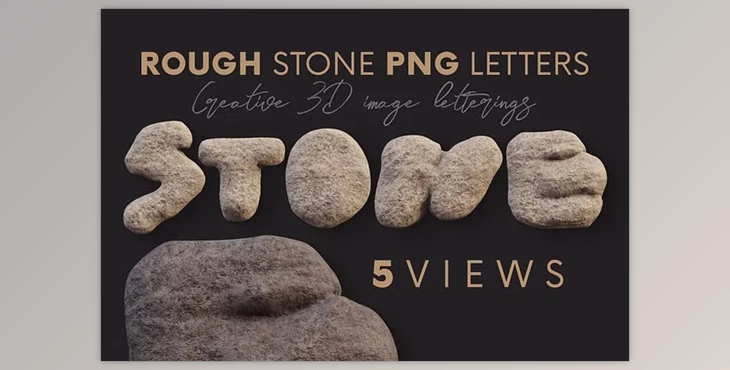 Download Rough Stone – 3D Lettering Creativemarket – 5287804