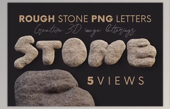 Download Rough Stone – <span class='badge badge-warning'>3D</span> Lettering Creativemarket – 5287804