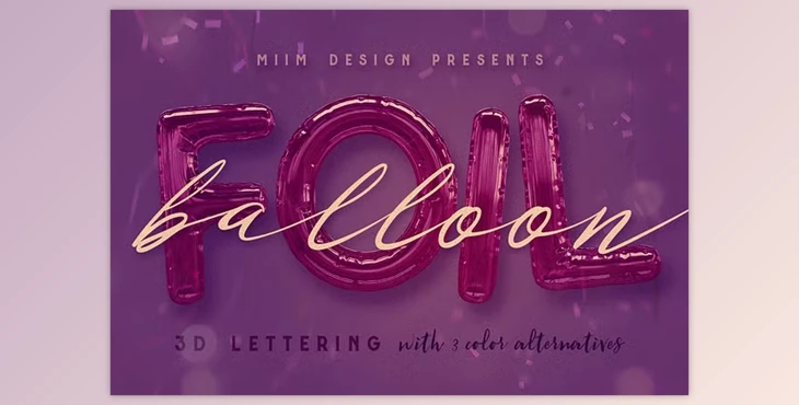 Download Foil Balloon – 3D Lettering Creativemarket – 1665813
