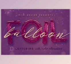 Download Foil Balloon – 3D Lettering Creativemarket – 1665813