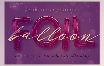 Download Foil Balloon – <span class='badge badge-warning'>3D</span> Lettering Creativemarket – 1665813