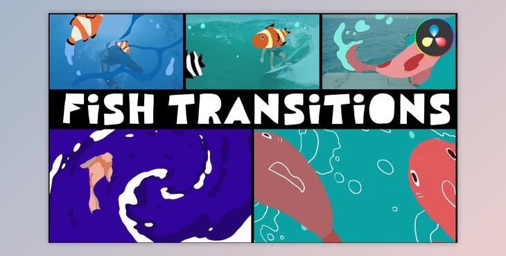 Download Fish Transitions | DaVinci Resolve (Videohive 52681574)