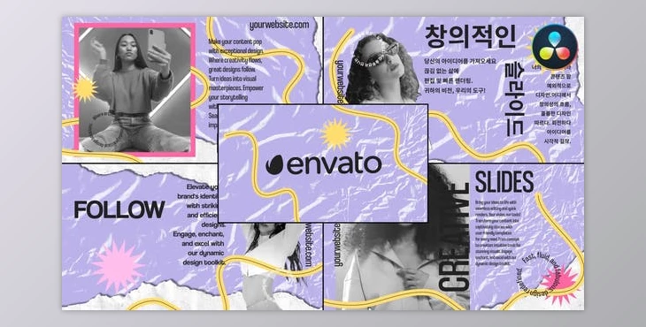 Download Torn Creative Slides for DaVinci Resolve (Videohive 52681372)