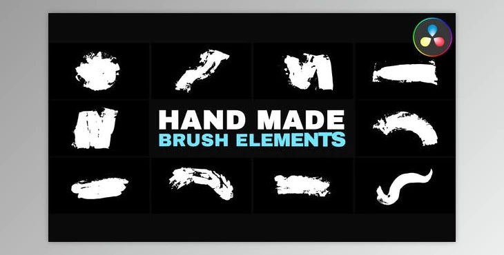 Download Hand Made Brush Elements | DaVinci Resolve (Videohive 52660018)