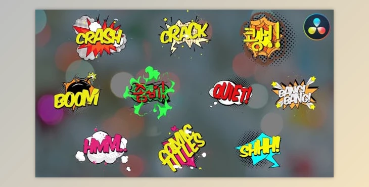 Download Comic Titles for DaVinci Resolve (Videohive 52469720)