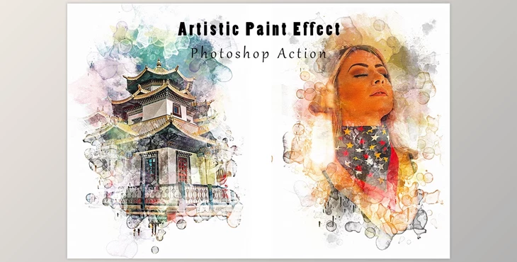 Download Artistic Paint Effect Photoshop Action Creative Market - 8455109